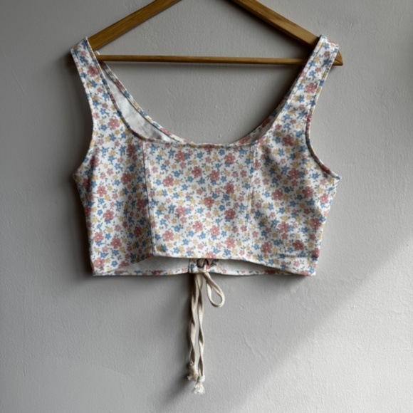 CIDER Floral Lace Up Bustier - Medium - Picture 5 of 5